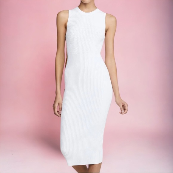 rag & bone Dresses & Skirts - Rag & Bone Brea Ribbed Knit Dress White